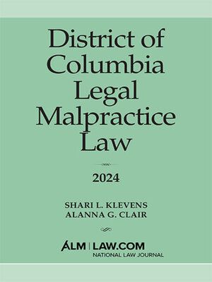 cover image of District of Columbia Legal Malpractice Law